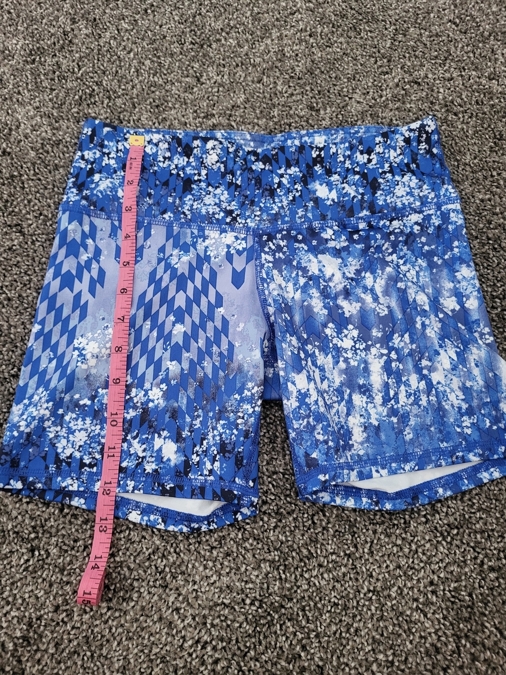 90 Degree By Reflex Blue and White Athletic Shorts